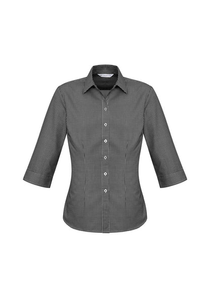 Biz Collection Womens Ellison 3/4 Sleeve Shirt - Black