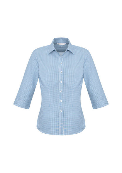 Biz Collection Womens Ellison 3/4 Sleeve Shirt - Blue