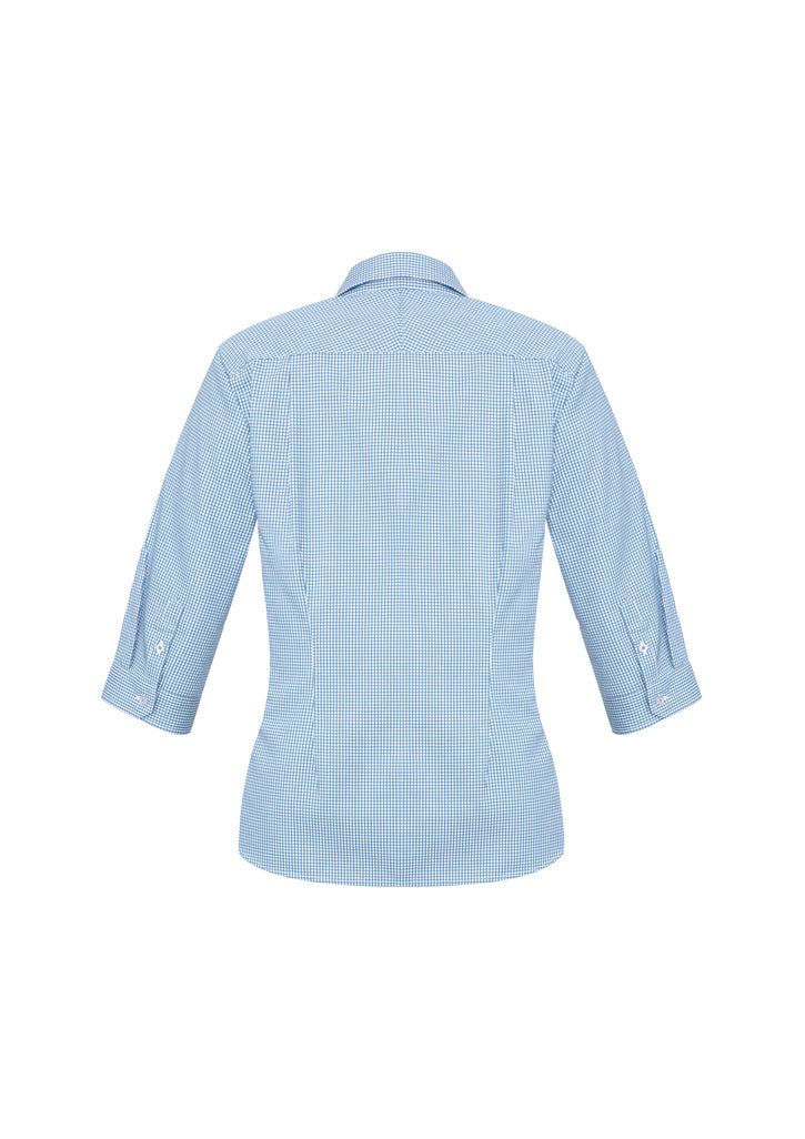 Biz Collection Womens Ellison 3/4 Sleeve Shirt - Blue