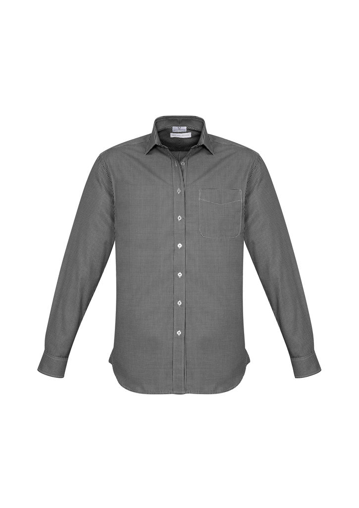 Biz Collection Mens Ellison Long Sleeve Shirt - Black