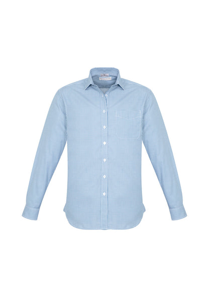 Biz Collection Mens Ellison Long Sleeve Shirt - Blue
