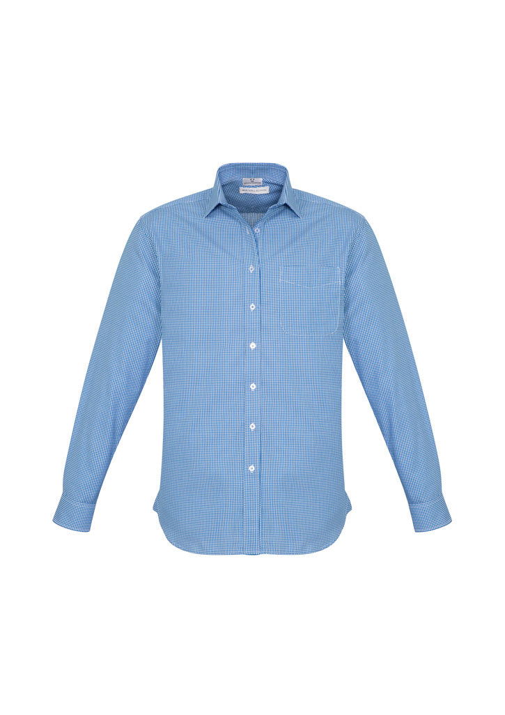 Biz Collection Mens Ellison Long Sleeve Shirt - French Blue