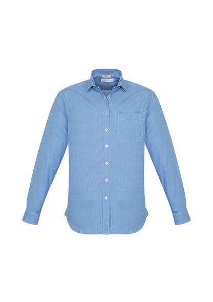 Biz Collection Mens Ellison Long Sleeve Shirt - French Blue