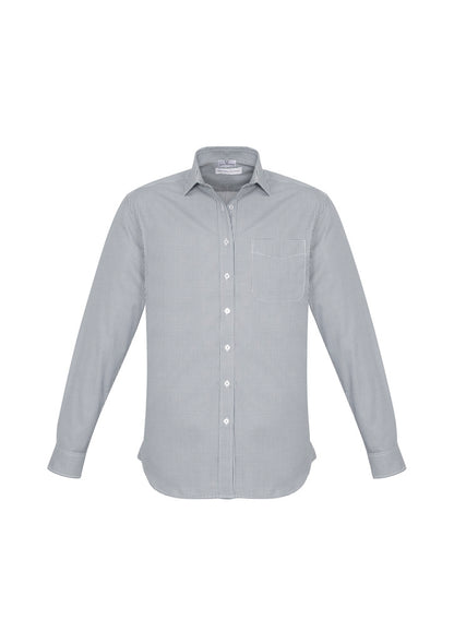 Biz Collection Mens Ellison Long Sleeve Shirt - Silver