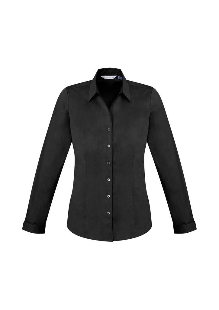 Biz Collection Womens Monaco Long Sleeve Shirt - Black