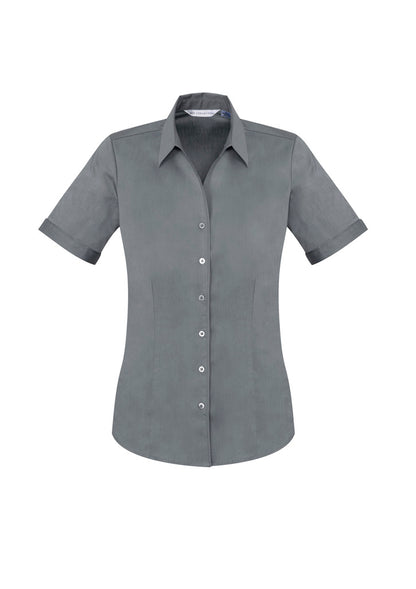 Biz Collection Womens Monaco Short Sleeve Shirt - Platinum