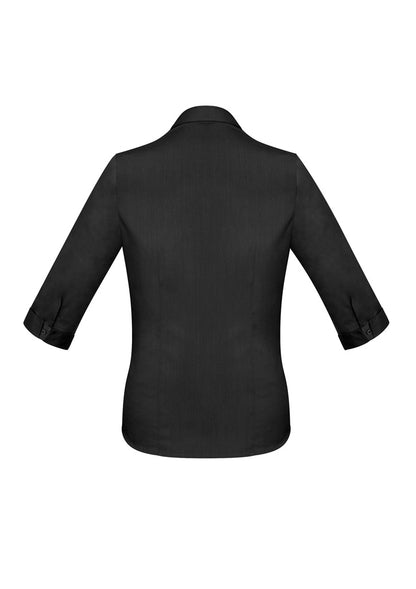 Biz Collection Womens Monaco 3/4 Sleeve Shirt - Black