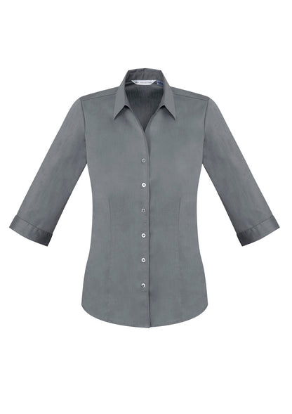 Biz Collection Womens Monaco 3/4 Sleeve Shirt - Platinum