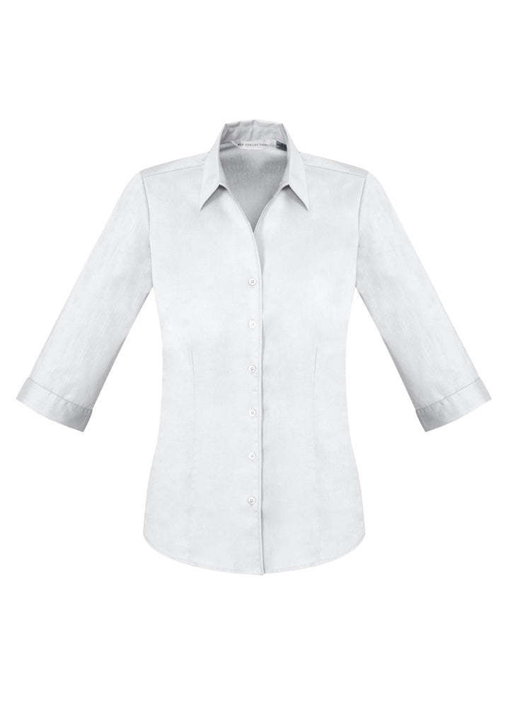Biz Collection Womens Monaco 3/4 Sleeve Shirt - White