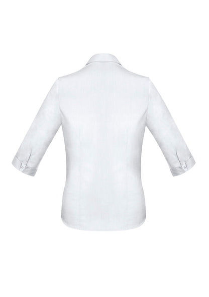 Biz Collection Womens Monaco 3/4 Sleeve Shirt - White