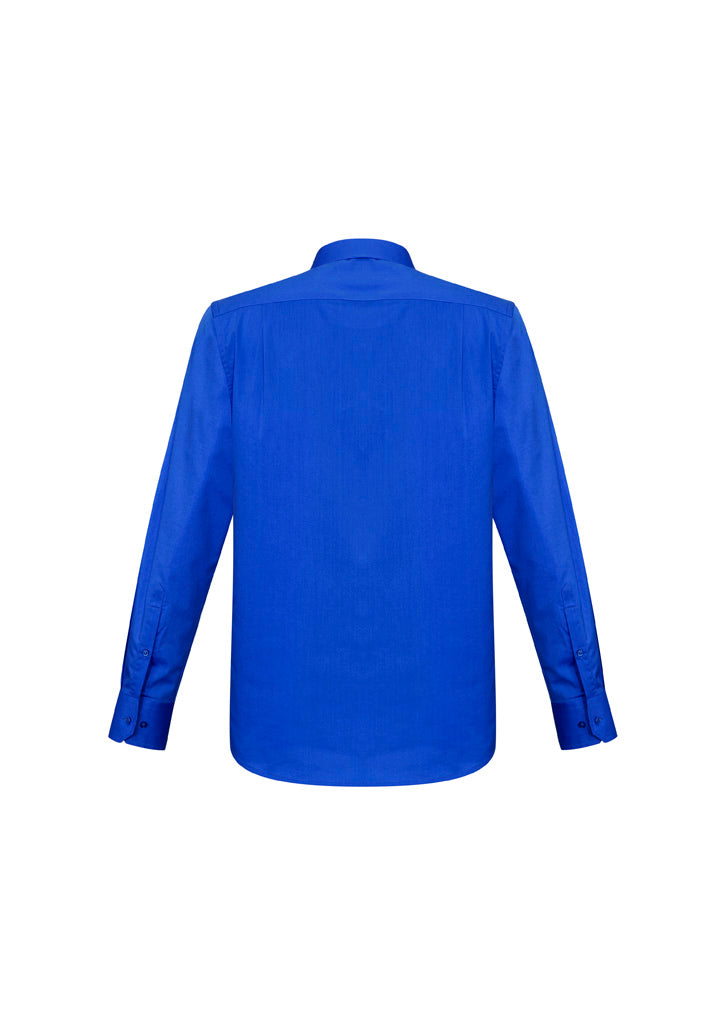 Biz Collection Mens Monaco Long Sleeve Shirt - Electric Blue