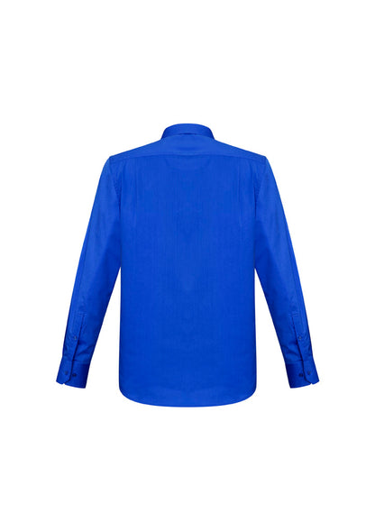 Biz Collection Mens Monaco Long Sleeve Shirt - Electric Blue