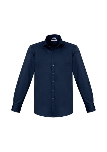 Biz Collection Mens Monaco Long Sleeve Shirt - Ink