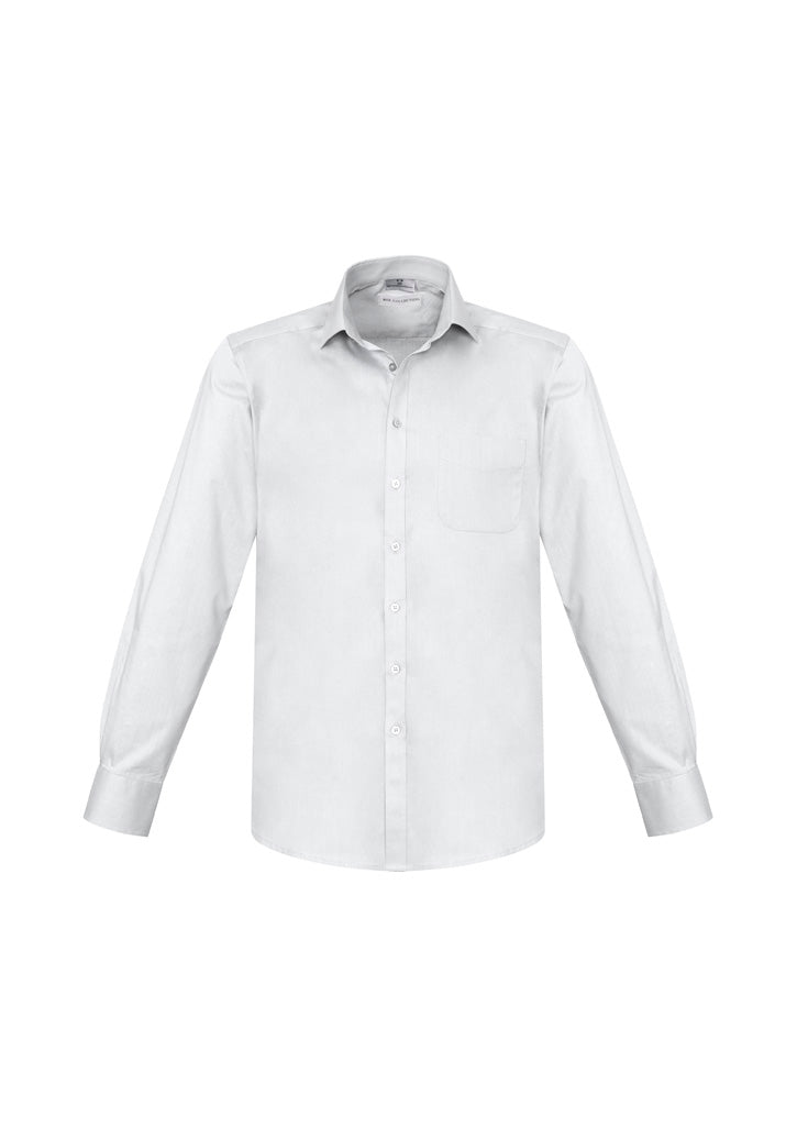 Biz Collection Mens Monaco Long Sleeve Shirt - White