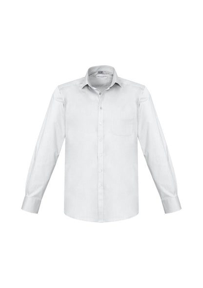 Biz Collection Mens Monaco Long Sleeve Shirt - White