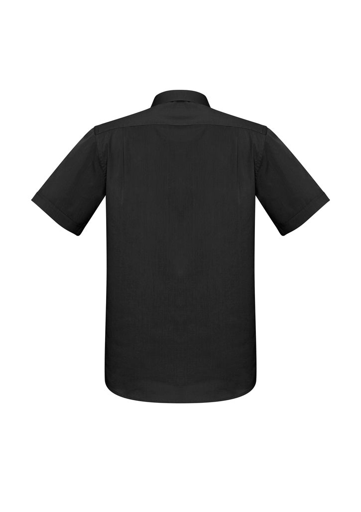 Biz Collection Mens Monaco Short Sleeve Shirt - Black
