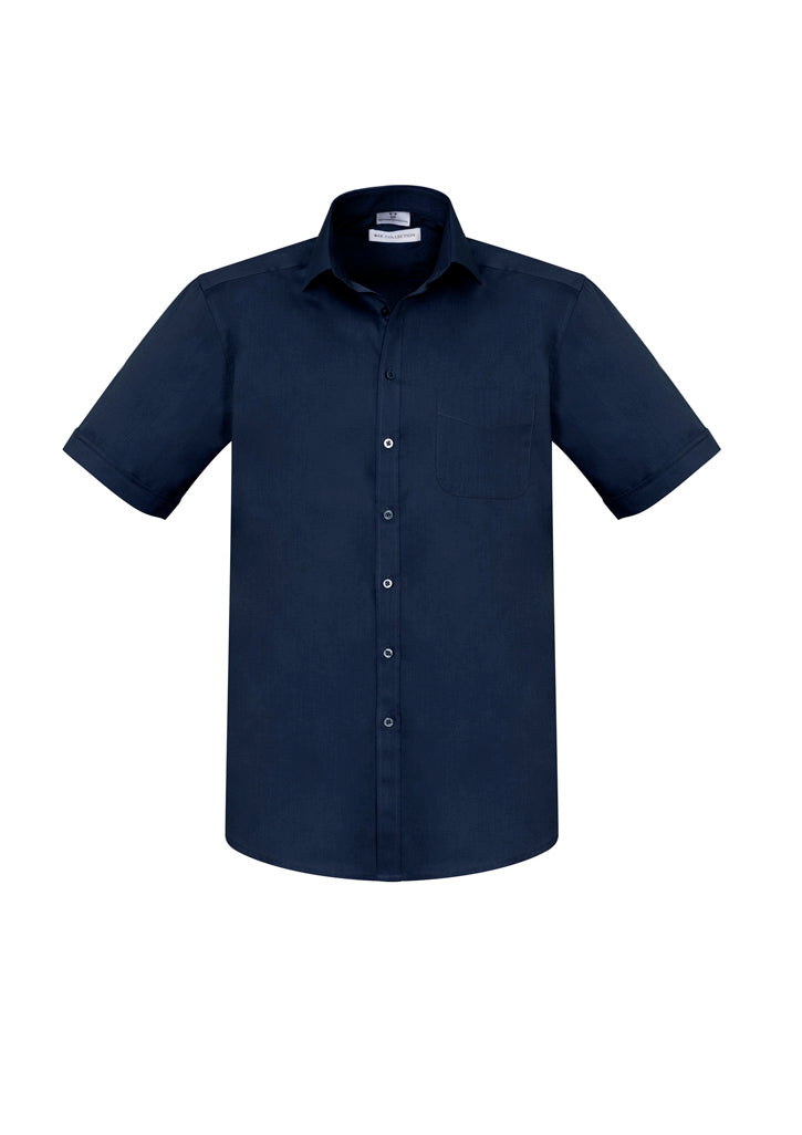 Biz Collection Mens Monaco Short Sleeve Shirt - Ink