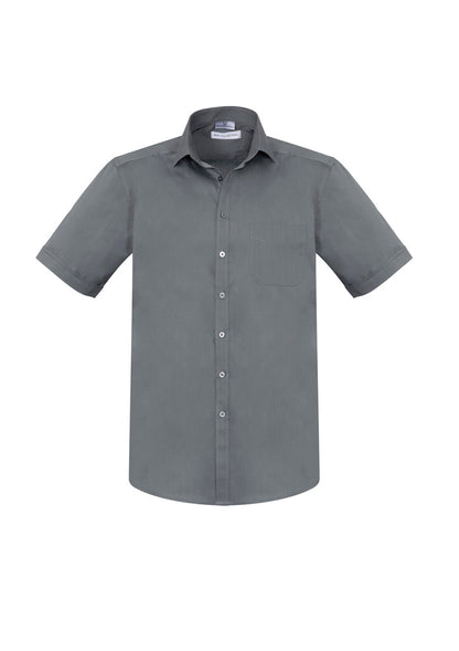 Biz Collection Mens Monaco Short Sleeve Shirt - Platinum