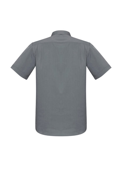 Biz Collection Mens Monaco Short Sleeve Shirt - Platinum