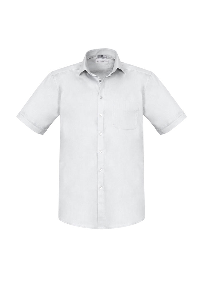 Biz Collection Mens Monaco Short Sleeve Shirt - White