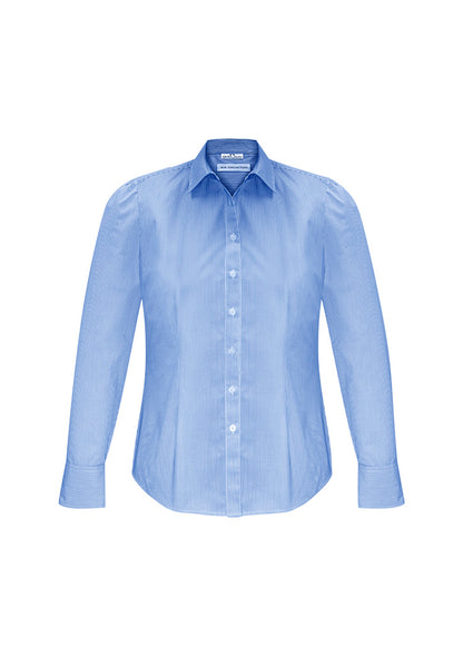 Biz Collection Womens Euro Long Sleeve Shirt - Blue