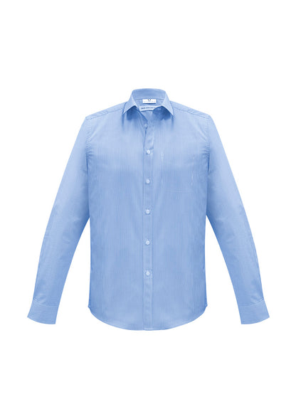 Biz Collection Mens Euro Long Sleeve Shirt - Blue