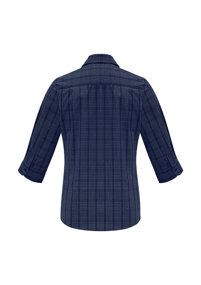 Biz Collection Womens Harper 3/4 Sleeve Shirt - Ink/Silver