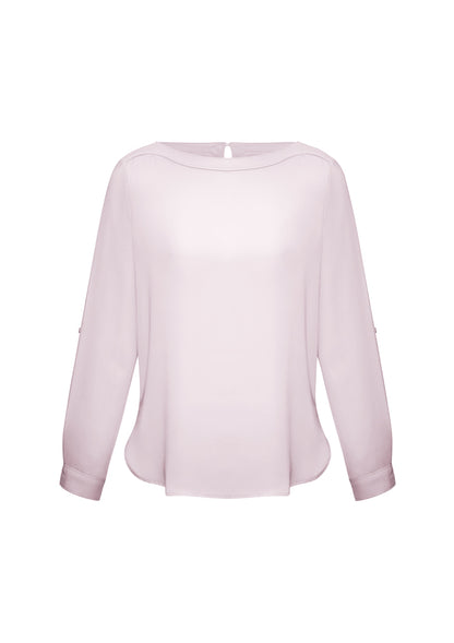 Biz Collection Womens Madison Boatneck Top - Silver Mist