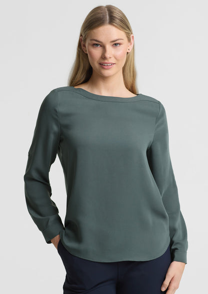 Biz Collection Womens Madison Boatneck Top - Seafoam