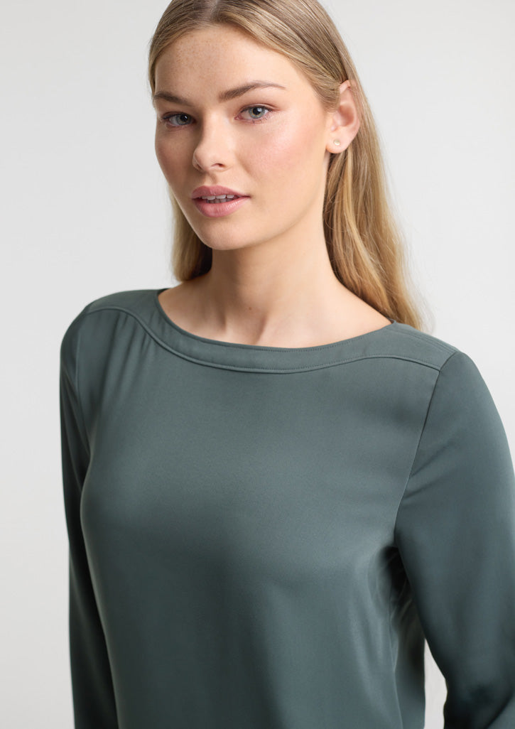 Biz Collection Womens Madison Boatneck Top - Seafoam
