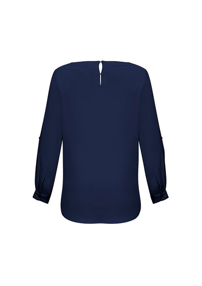 Biz Collection Womens Madison Boatneck Top - Midnight Blue