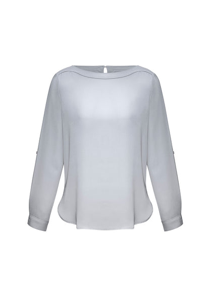 Biz Collection Womens Madison Boatneck Top - Silver Mist