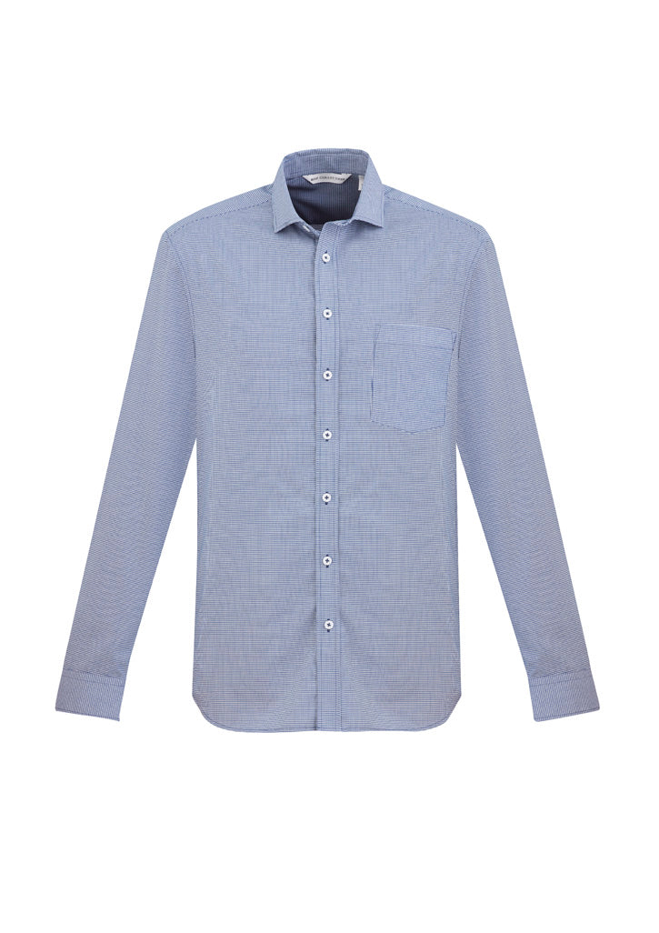 Biz Collection Mens Jagger Long Sleeve Shirt - French Blue