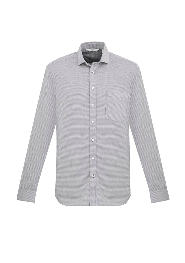 Biz Collection Mens Jagger Long Sleeve Shirt - Silver