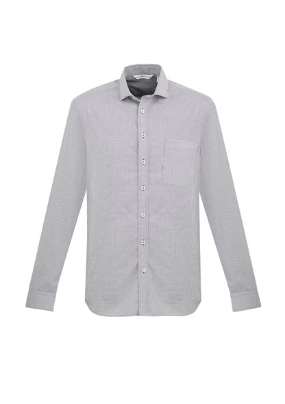 Biz Collection Mens Jagger Long Sleeve Shirt - Silver