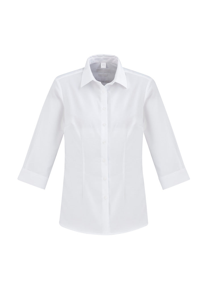 Biz Collection Womens Regent 3/4 Sleeve Shirt - White