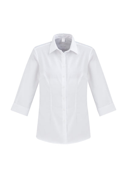 Biz Collection Womens Regent 3/4 Sleeve Shirt - White