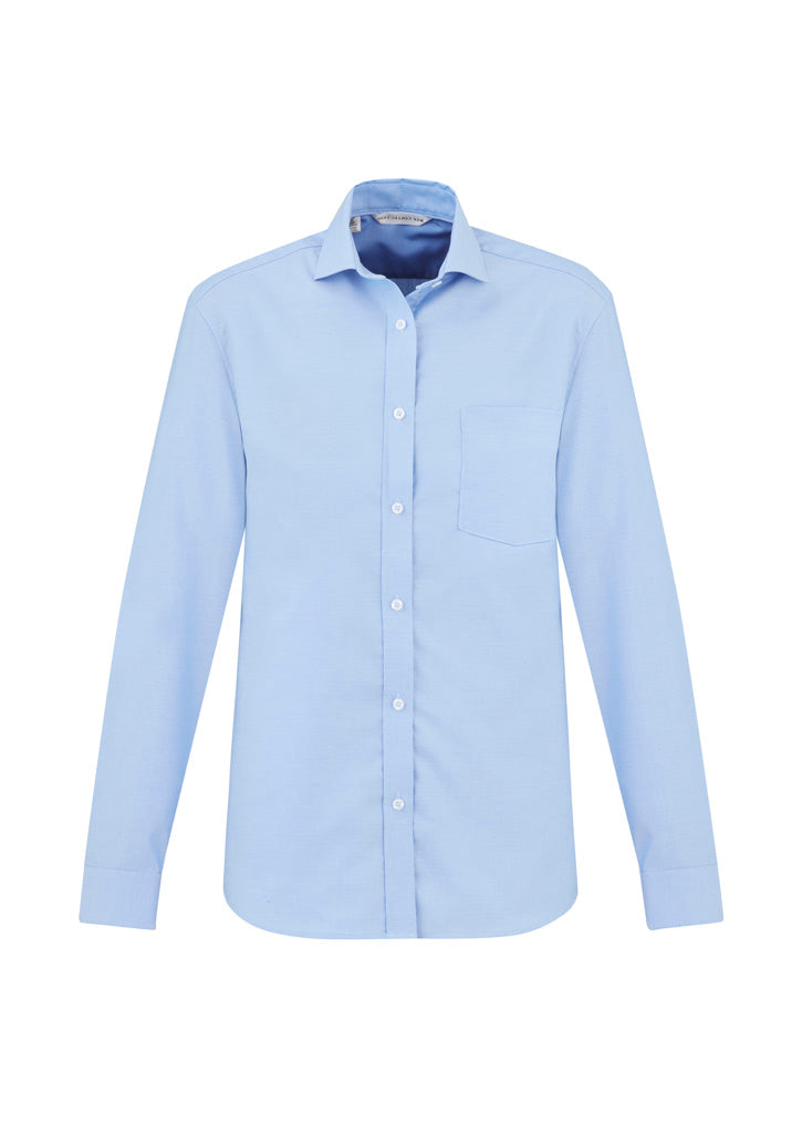 Biz Collection Mens Regent Long Sleeve Shirt - Blue