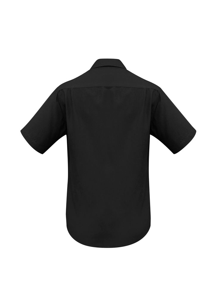 Biz Collection Mens Oasis Short Sleeve Shirt - Black