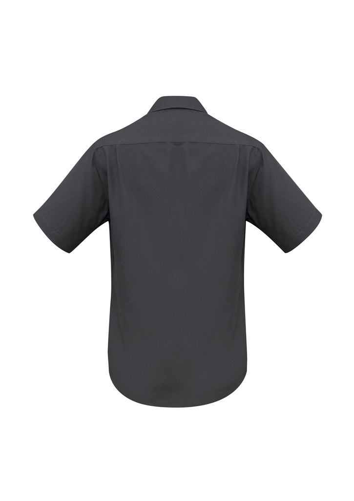 Biz Collection Mens Oasis Short Sleeve Shirt - Charcoal