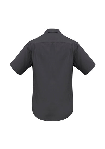 Biz Collection Mens Oasis Short Sleeve Shirt - Charcoal