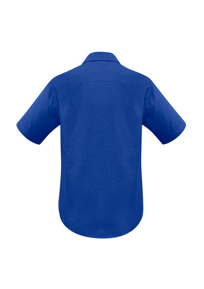 Biz Collection Mens Oasis Short Sleeve Shirt - Electric Blue