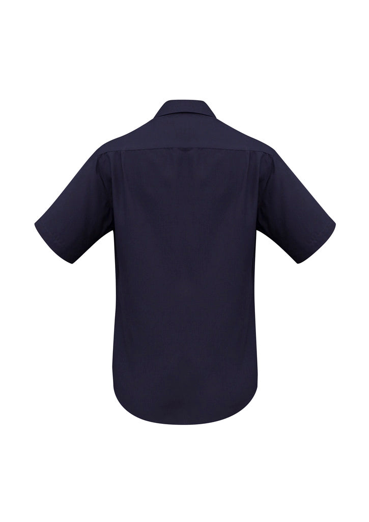 Biz Collection Mens Oasis Short Sleeve Shirt - Navy