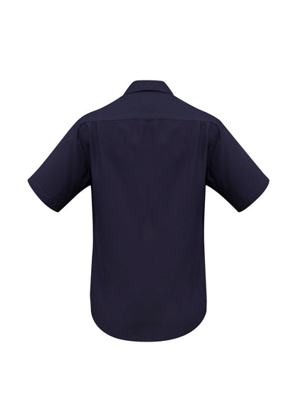 Biz Collection Mens Oasis Short Sleeve Shirt - Navy