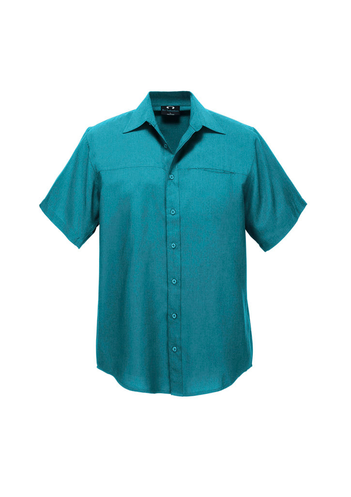 Biz Collection Mens Oasis Short Sleeve Shirt - Teal