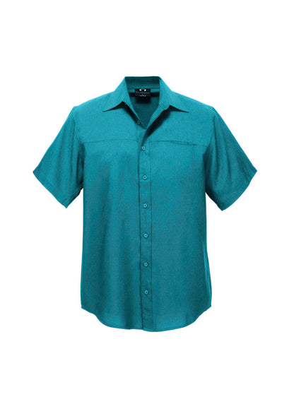 Biz Collection Mens Oasis Short Sleeve Shirt - Teal