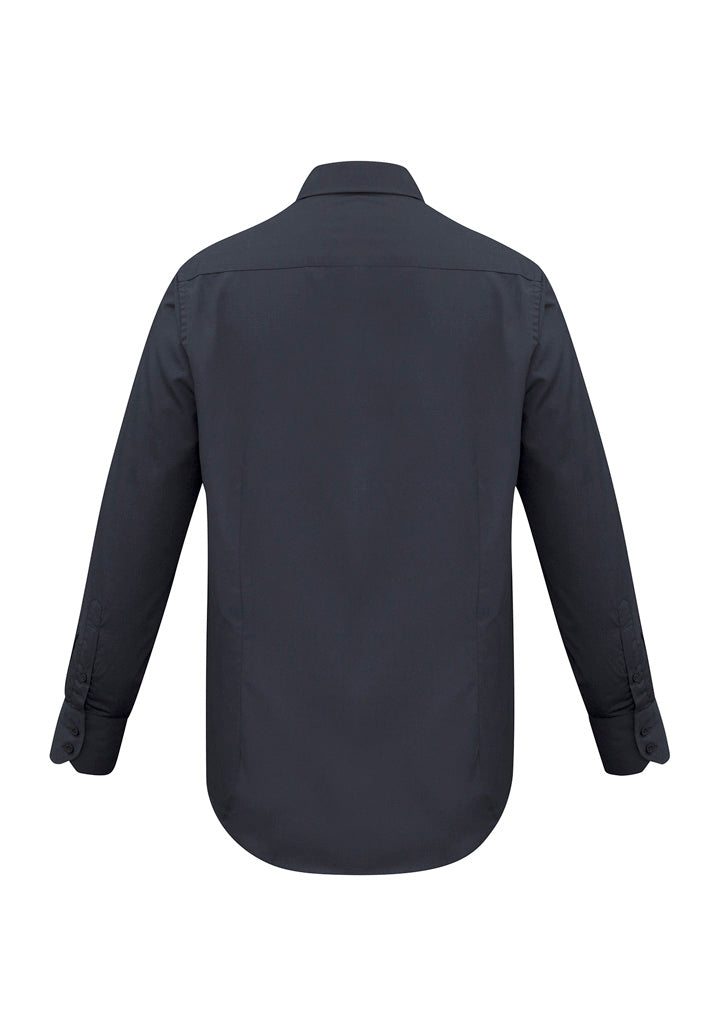 Biz Collection Mens Metro Long Sleeve Shirt - Charcoal