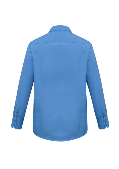 Biz Collection Mens Metro Long Sleeve Shirt - Mid Blue