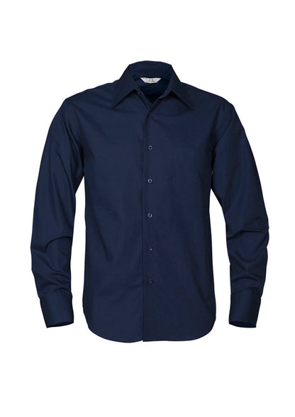 Biz Collection Mens Metro Long Sleeve Shirt - Navy