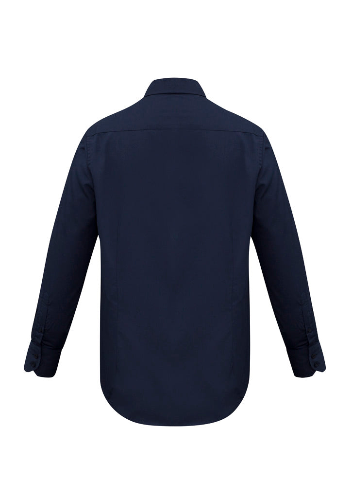 Biz Collection Mens Metro Long Sleeve Shirt - Navy